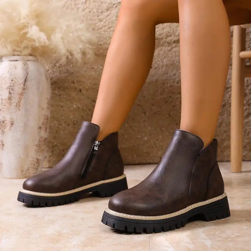 Brittany Women’s Leather Ankle Boots