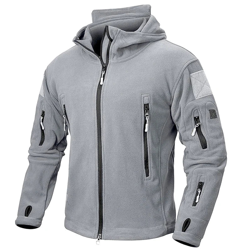 Callano Men’s Fleece Jacket – Windproof Tactical Full-Zip Fleece Hoodie Jacket