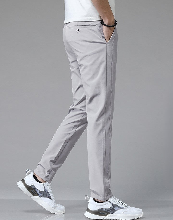 Pablo Men’s Tapered Stretch Pants – Wrinkle-Resistant with Elastic Waist