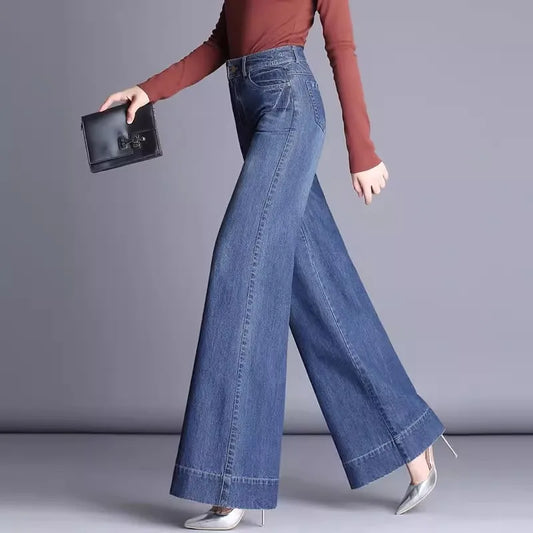 Ayah Women’s Flared Jeans – High-Waist Denim with Bootcut Wide Leg