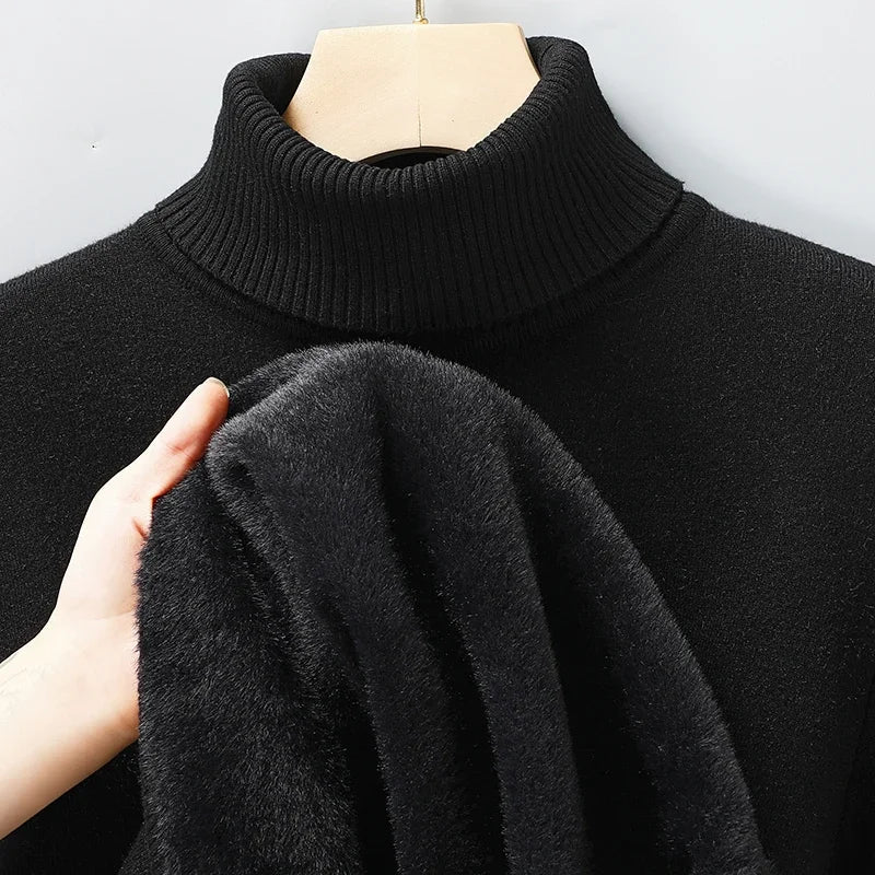 Ricardo Men's Turtleneck Sweater – Merino Wool Soft Ribbed Knit Pullover