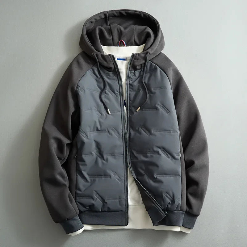 Charlie Men’s Hooded Jacket – Lightweight Cotton-Blend Hoodie Jacket
