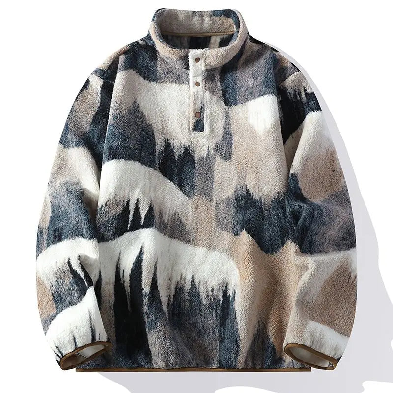 Dylan Men’s Pullover Sweater – Ultra-Soft Fleece Jumper with Stand Collar