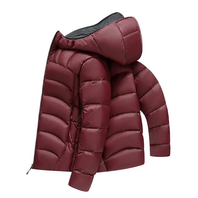 Noah Men’s Down Puffer Jacket – White Duck Down with Windproof Quilted Shell