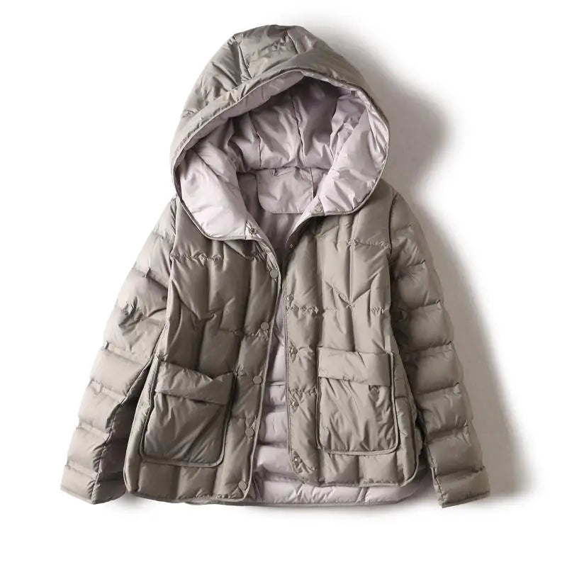 Nabila Women’s Duck Down Jacket – Ultralight Insulated & Water-Resistant
