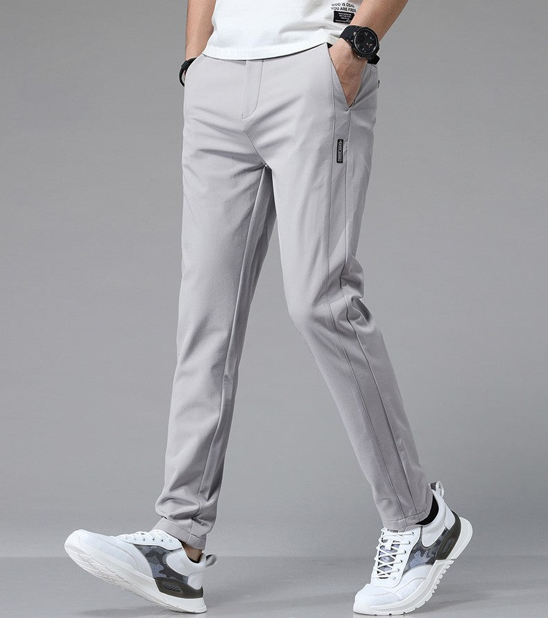 Pablo Men’s Tapered Stretch Pants – Wrinkle-Resistant with Elastic Waist