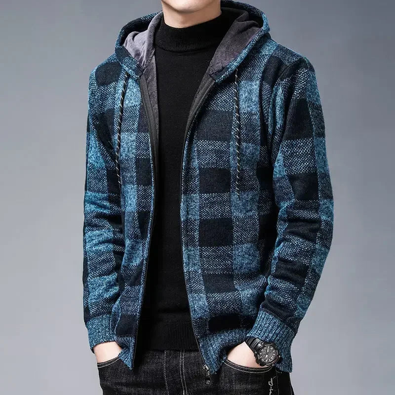 Jasper Knit Zip-Up Jacket – Men’s Hooded Jacket with Lightweight Feel