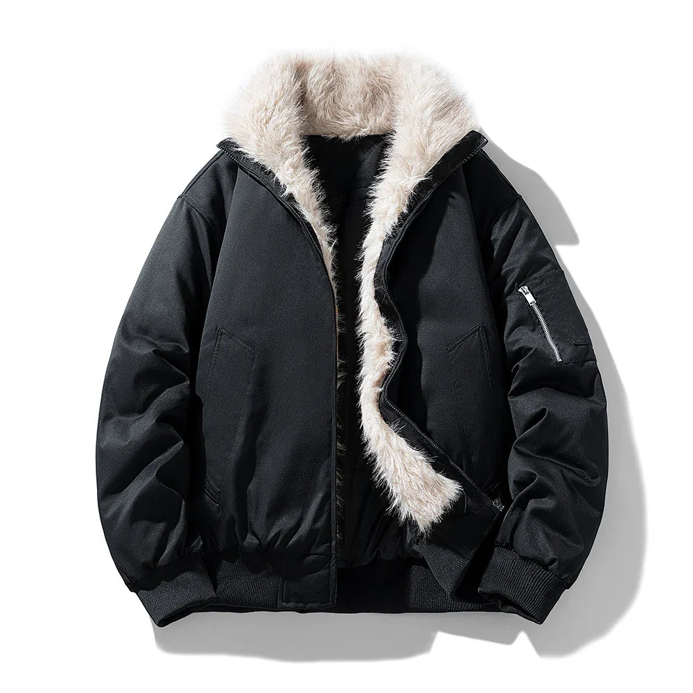 Elio Men’s Winter Jacket – Fur Lined Coat