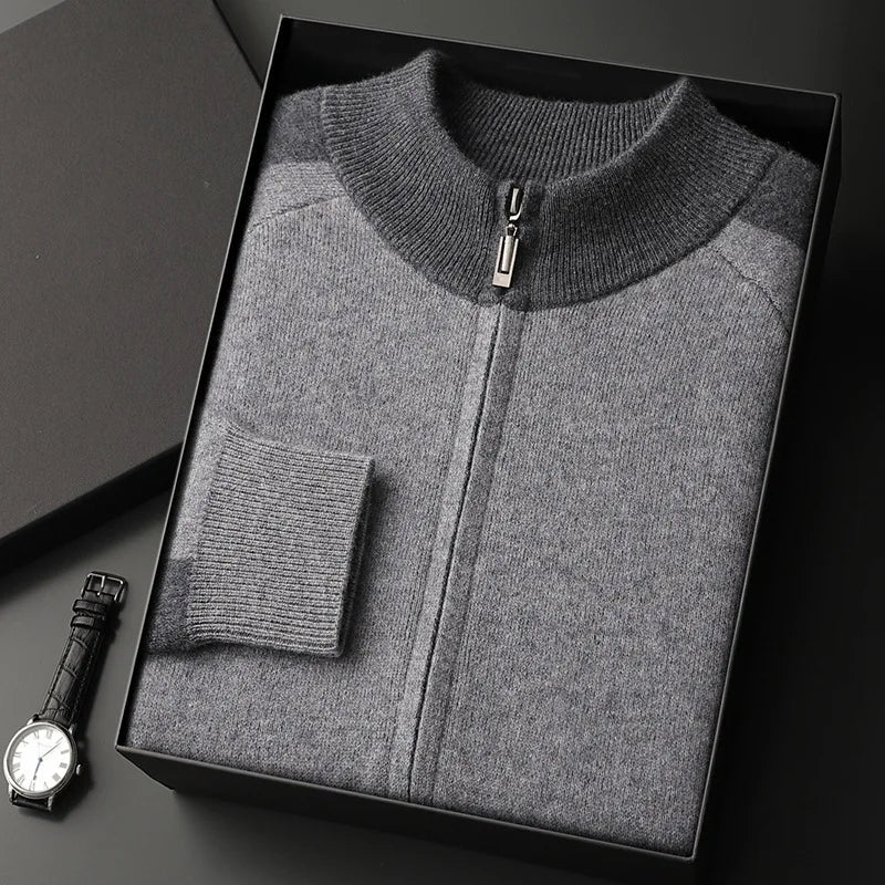 Andres Men’s Tracksuit Set – Soft Knit Two-Tone Lounge Set