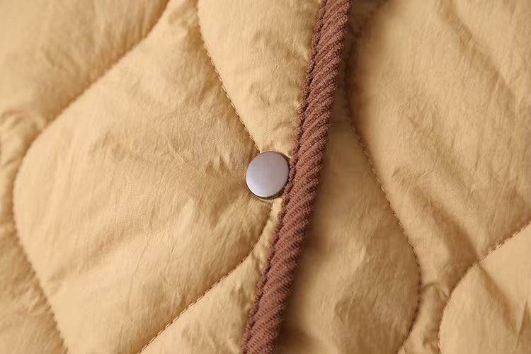 Giulia Women’s Quilted Cotton Button-Up Jacket – Soft & Lightweight Outer Layer