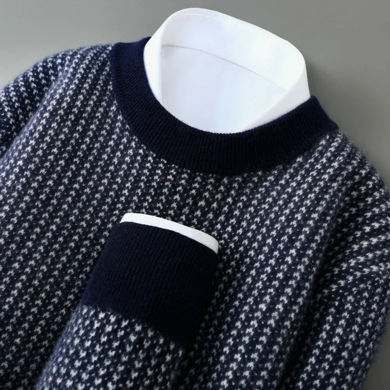 Briones Men’s Cashmere Sweater – Lightweight Crewneck Knit Sweater