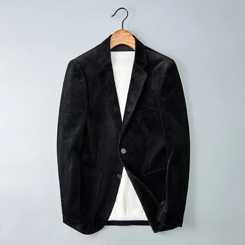 Elio Men’s Corduroy Blazer – Soft Fine-Wale Texture