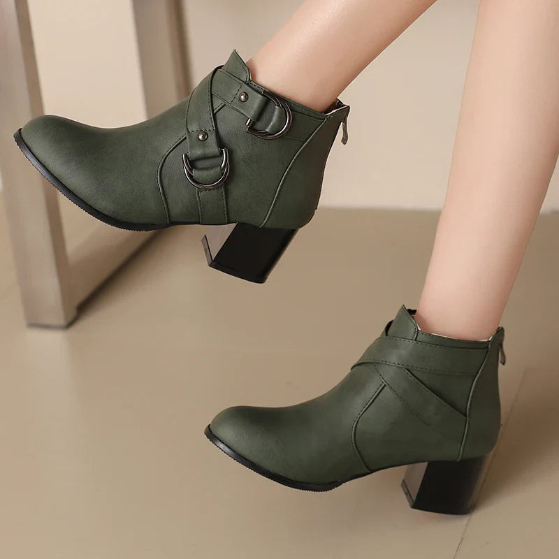 Victoria Women’s Double Buckle Ankle Boots
