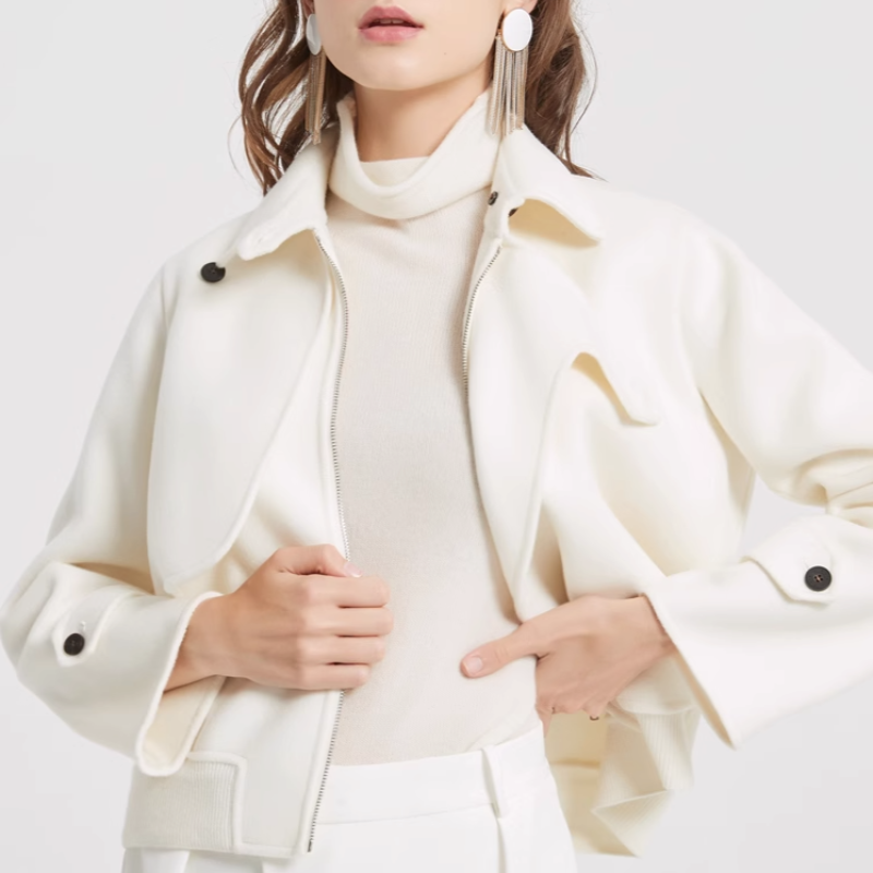 Celeste Women’s Wool Jacket – Cropped Tailored Design