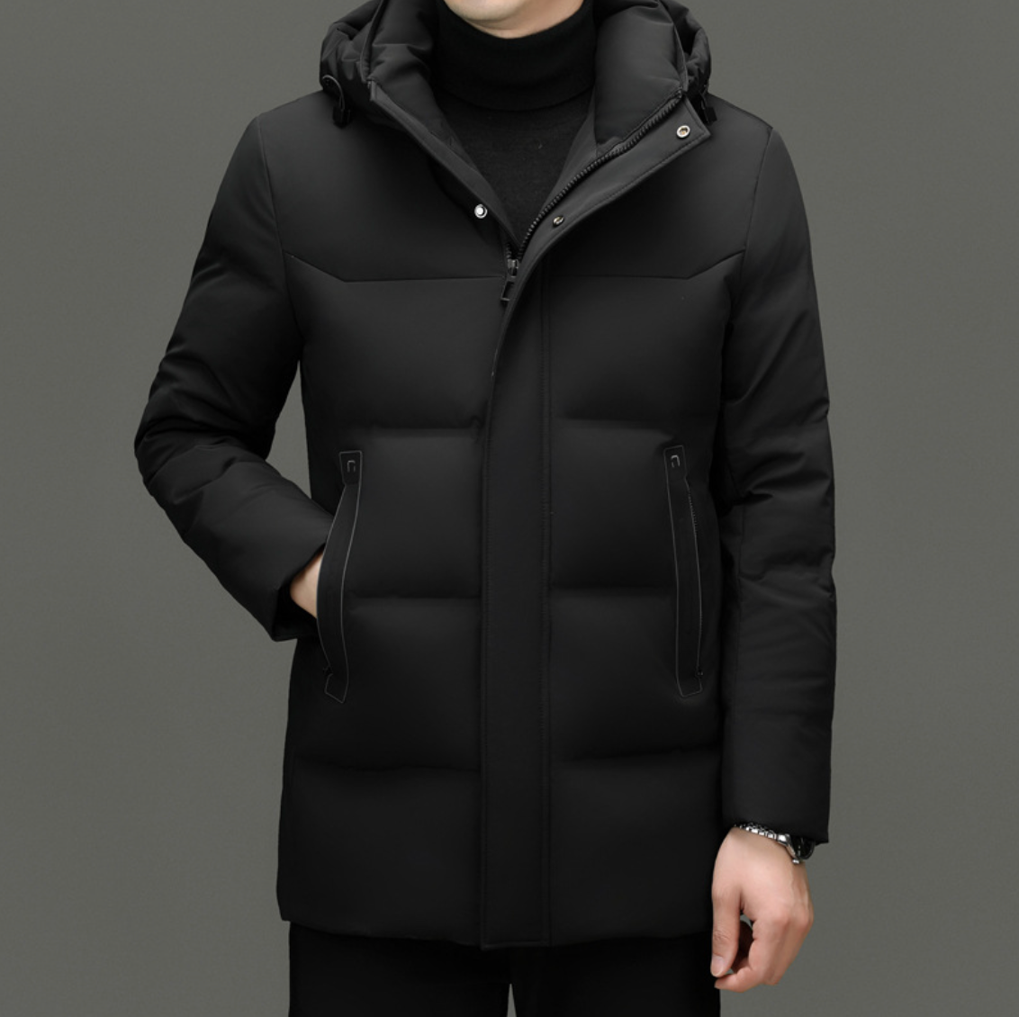 Alexander Men’s Down Coat – Insulated Winter Jacket with Hooded Design
