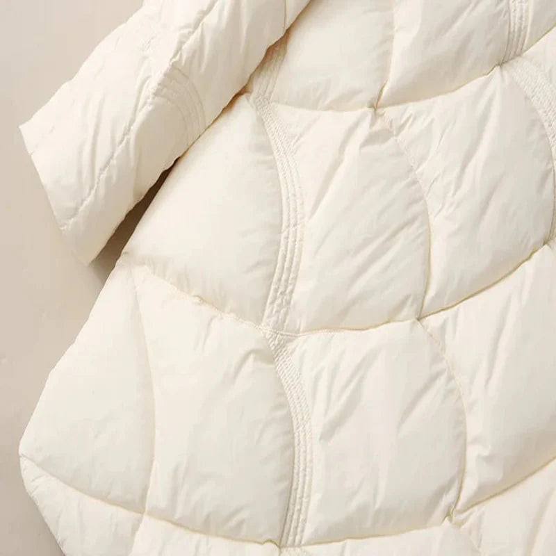 Giorgia Women’s Winter Jacket – Long Duck Down Coat with Quilted Insulation