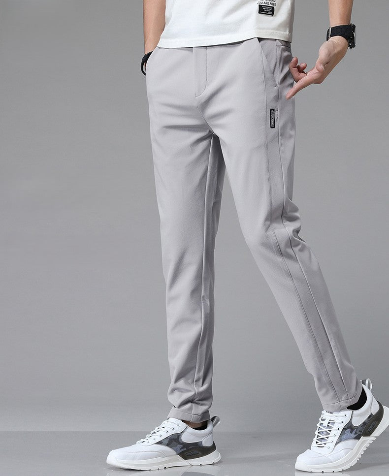 Pablo Men’s Tapered Stretch Pants – Wrinkle-Resistant with Elastic Waist