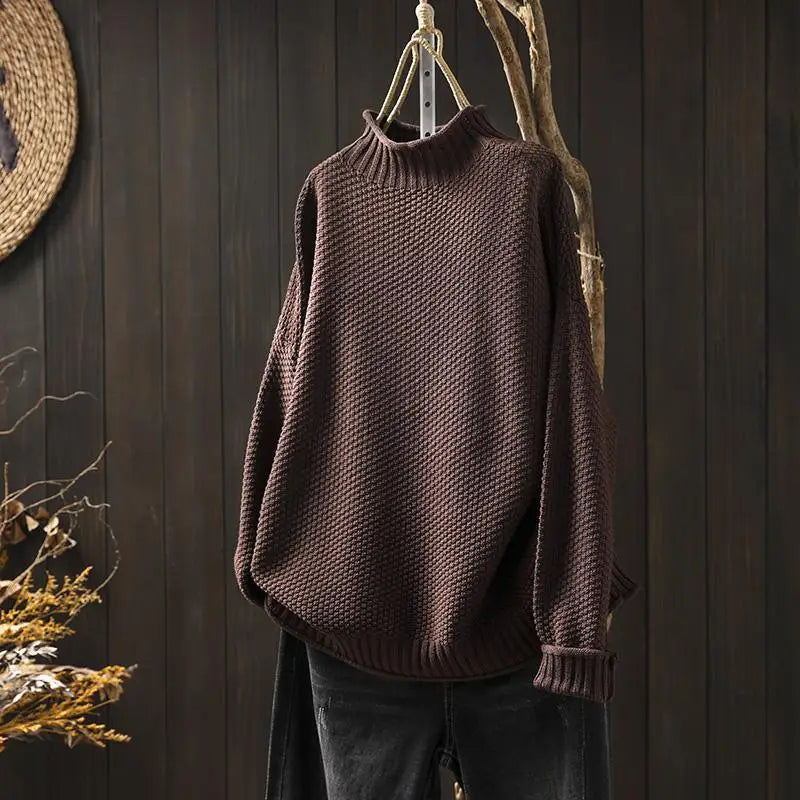 Sabrina Women’s Sweater – Hand-Knit Wool-Blend Relaxed Pullover