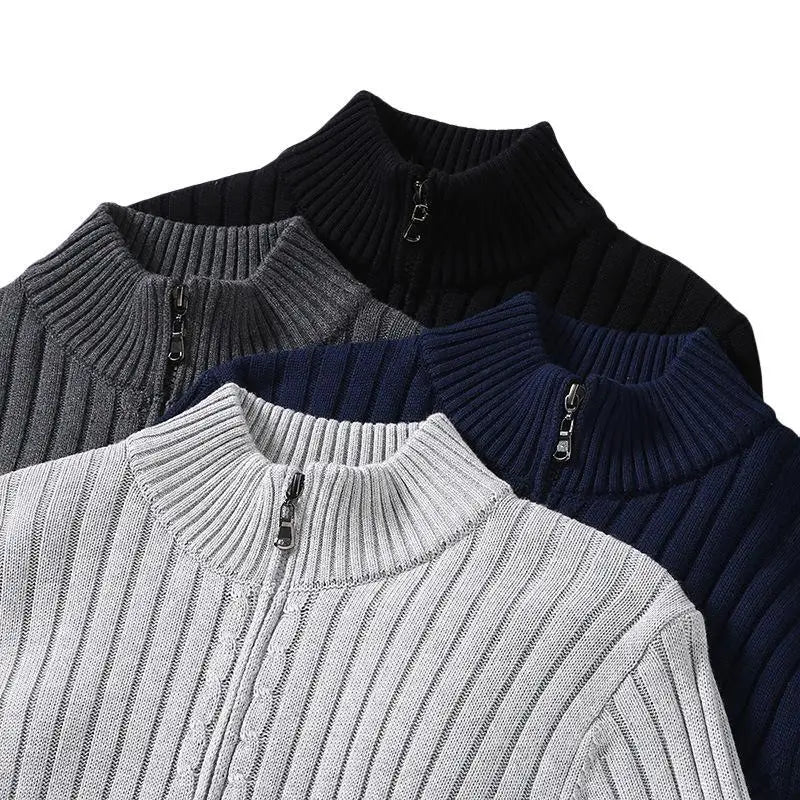 Easton Men’s Zip Cardigan – Organic Cotton Knit Cardigan