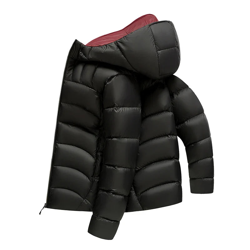 Noah Men’s Down Puffer Jacket – White Duck Down with Windproof Quilted Shell