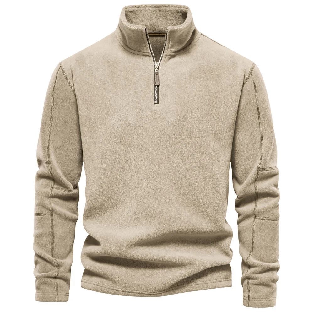 Harlan Men’s Half-Zip Pullover – Soft Cotton Casual Jumper