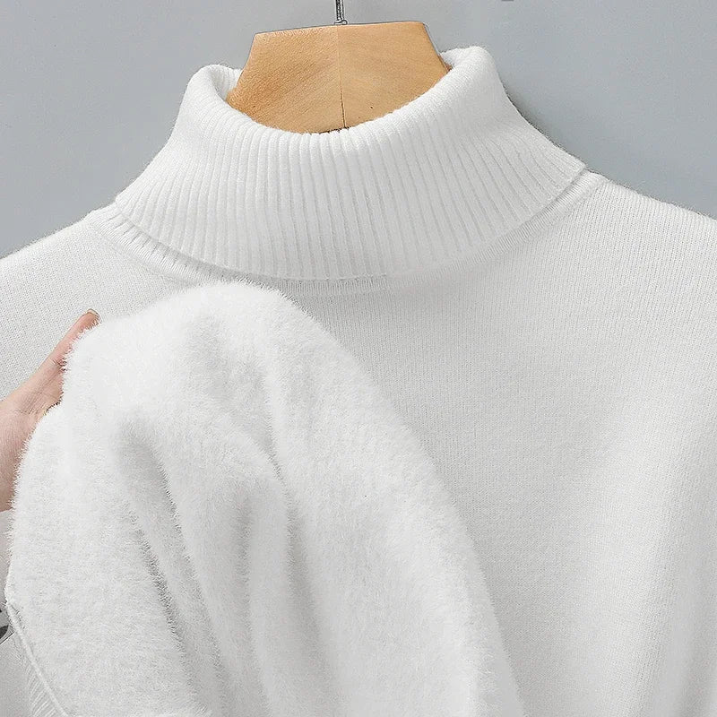 Ricardo Men's Turtleneck Sweater – Merino Wool Soft Ribbed Knit Pullover