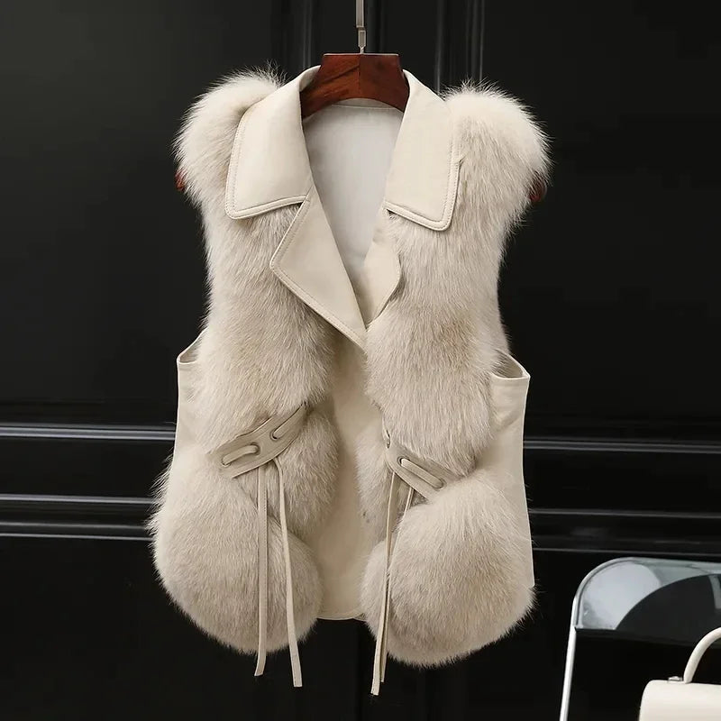 Giulia Women's Faux Fur Vest – Soft Plush Texture
