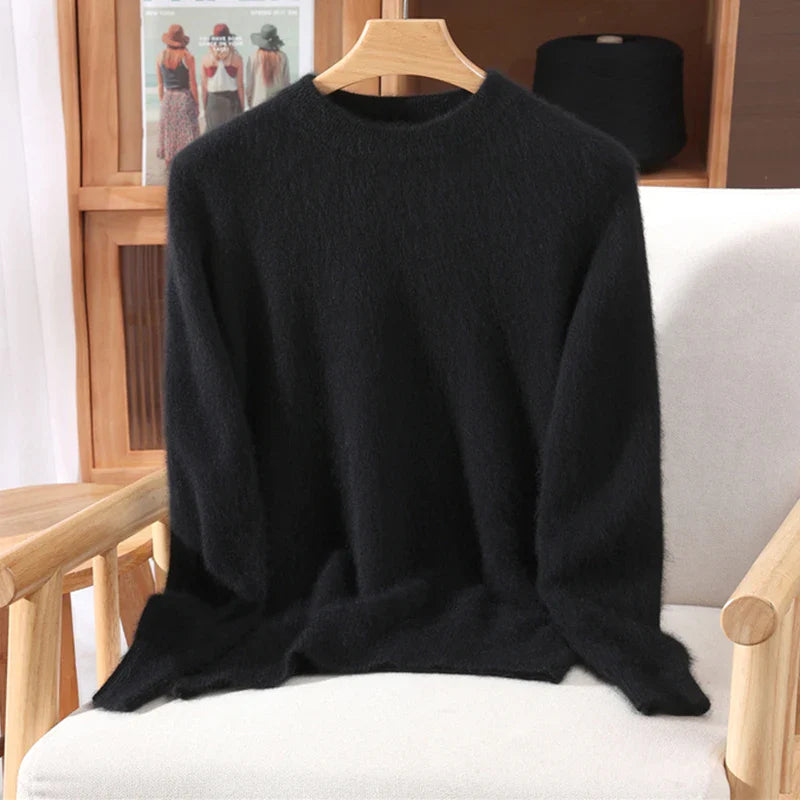 Rufina Women’s Mink Cashmere Sweater – Cloudlike Softness with Loose Fit