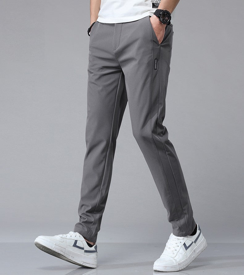 Pablo Men’s Tapered Stretch Pants – Wrinkle-Resistant with Elastic Waist
