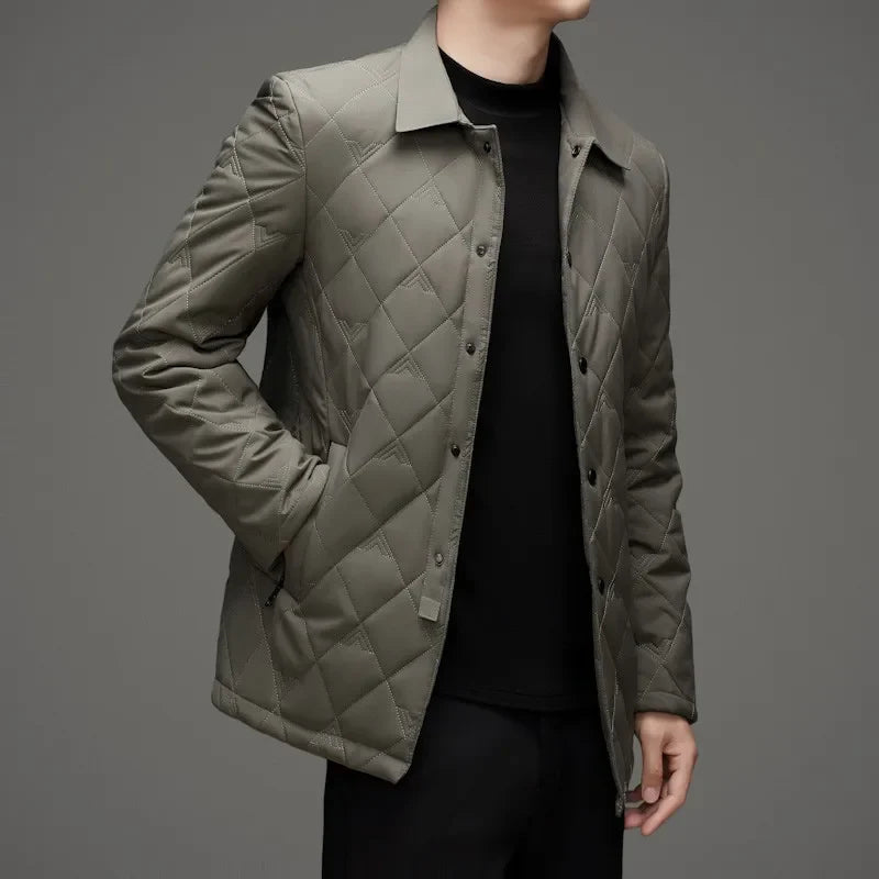 Harrison Men’s Quilted Down Jacket – Lightweight Windproof Winter Coat