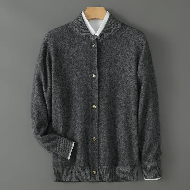 Frostan Men’s Cashmere Cardigan – Lightweight Button-Up Knit