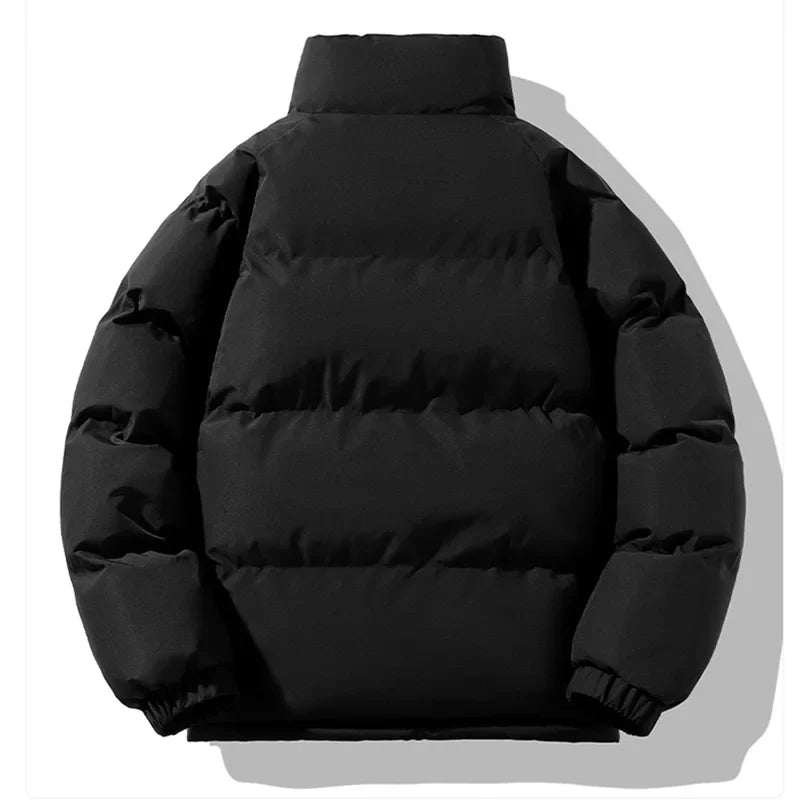Alarico Men’s Winter Jacket – Cotton-Blend Fleece-Lined  High Neck Puffer Jacket