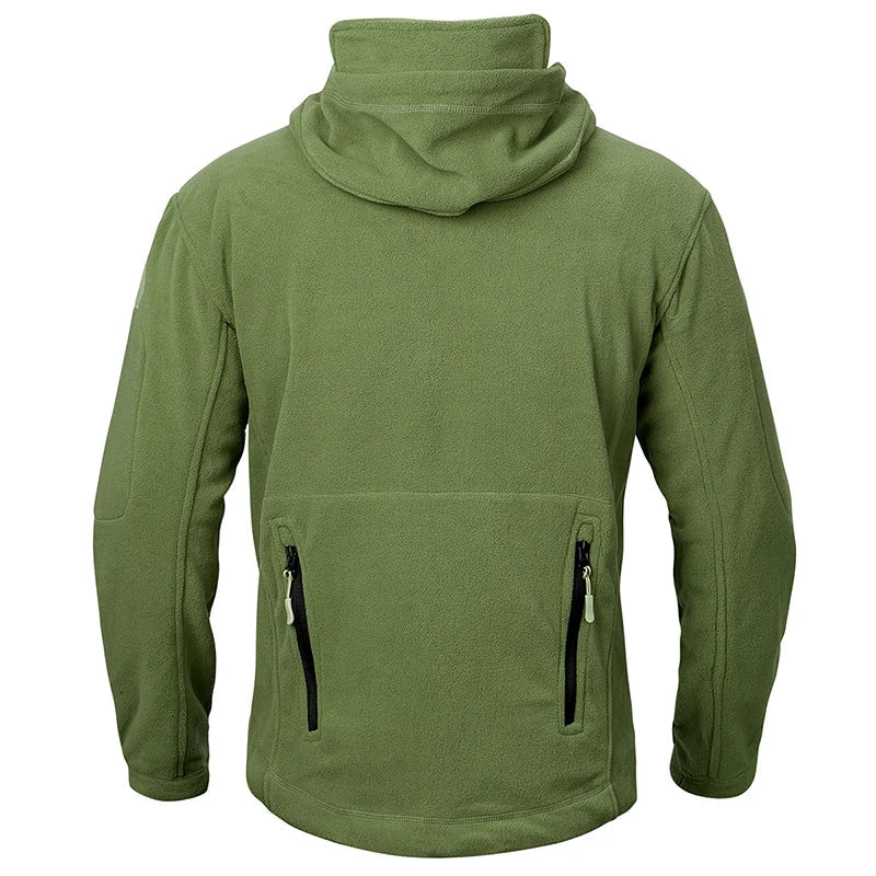 Callano Men’s Fleece Jacket – Windproof Tactical Full-Zip Fleece Hoodie Jacket