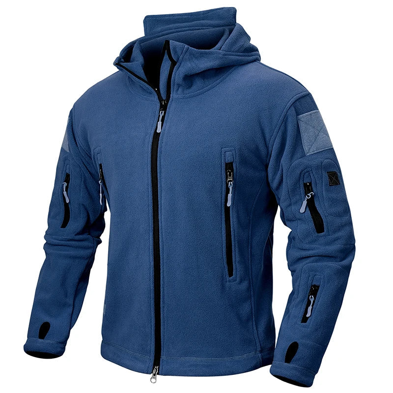 Callano Men’s Fleece Jacket – Windproof Tactical Full-Zip Fleece Hoodie Jacket