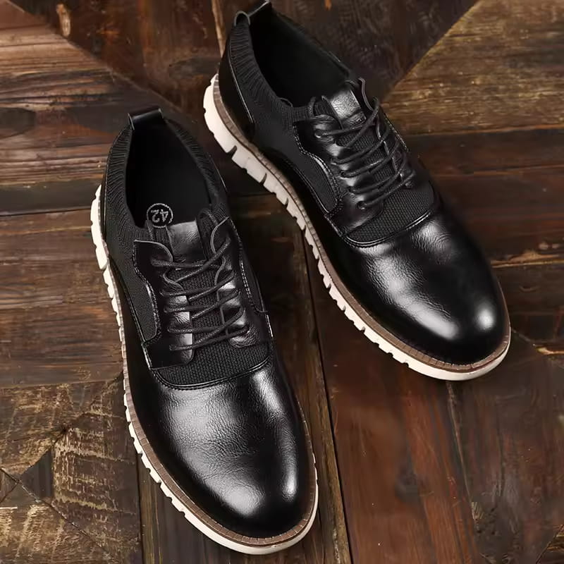 Hernando Genuine Leather Lace-Up Shoes – Casual Brogue Dress Shoes