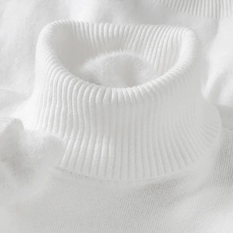 Ricardo Men's Turtleneck Sweater – Merino Wool Soft Ribbed Knit Pullover