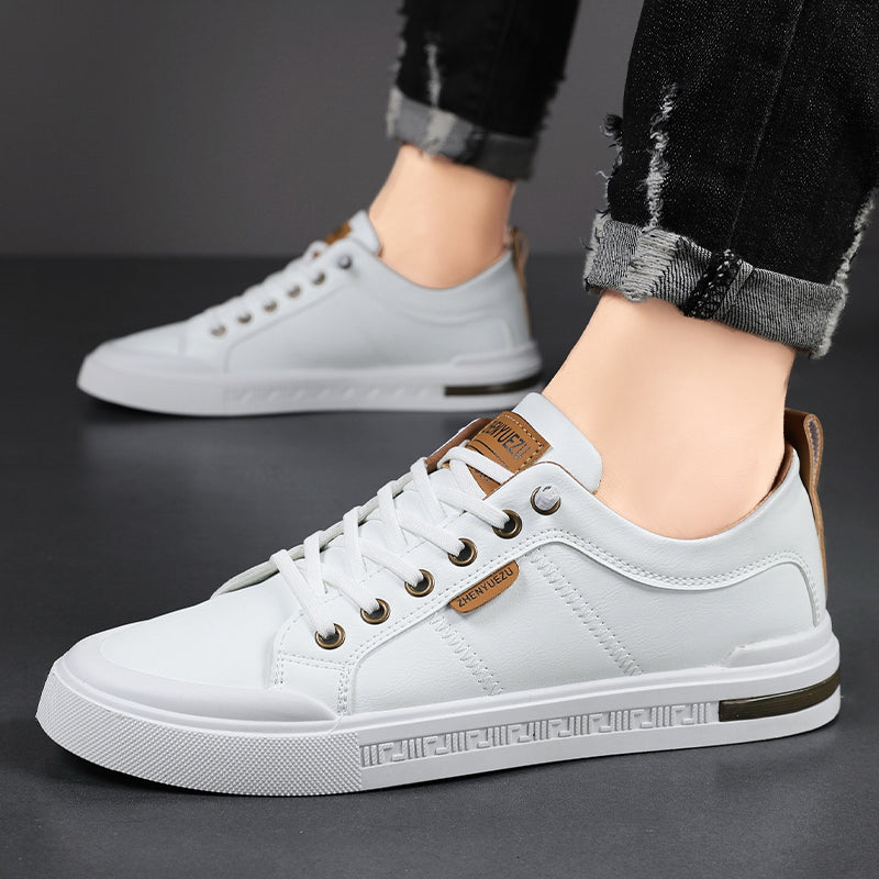 Belnor Men’s Trainers – Smooth Leather Two-Tone Shoes