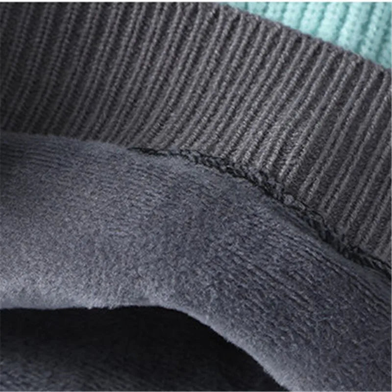 Leonardo Men’s Turtleneck Sweater – Fleece-Lined Wool Knit Pullover