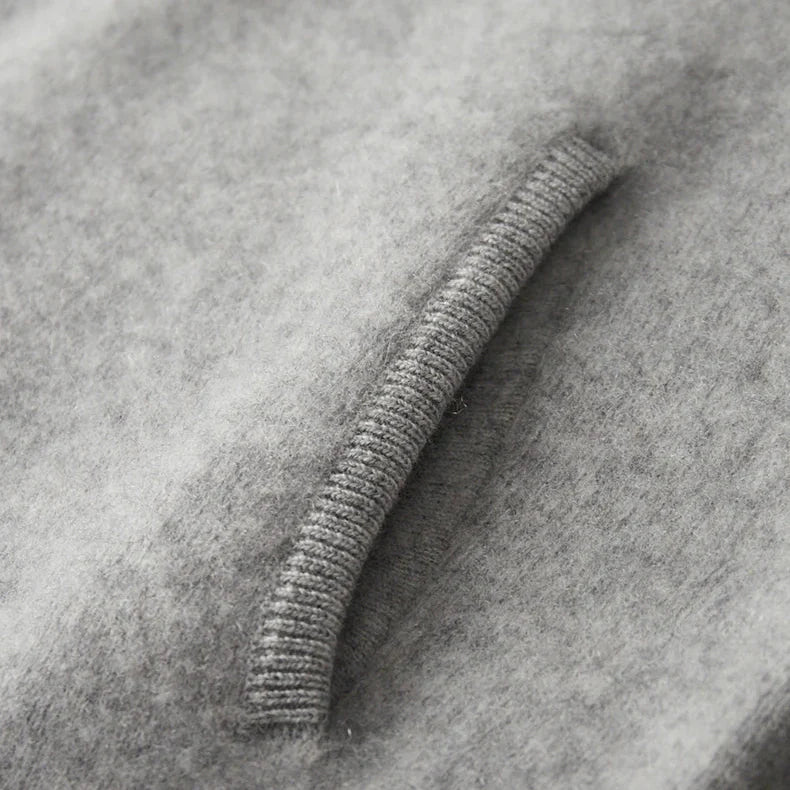 Rodrigo Men’s Wool Zip Cardigan – Wool Knit with Dual Stripe Detailing