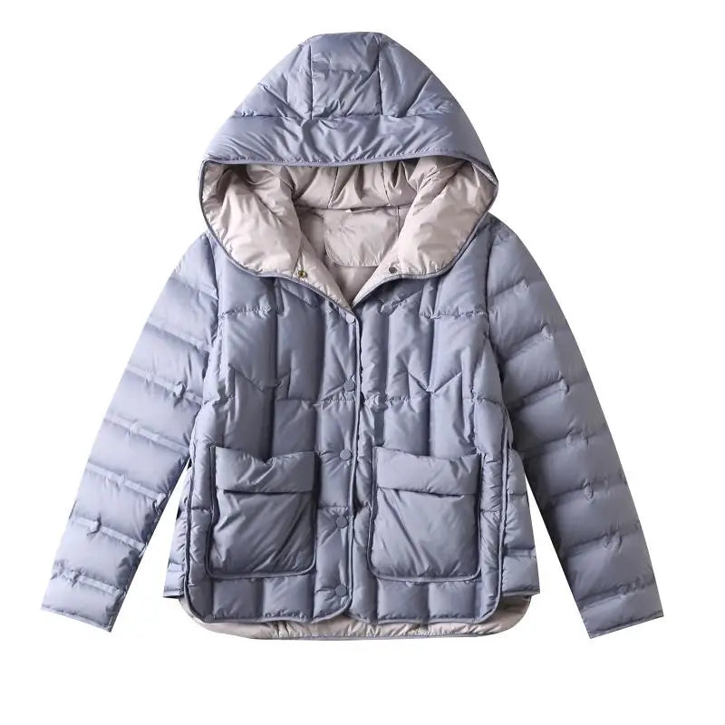 Nabila Women’s Duck Down Jacket – Ultralight Insulated & Water-Resistant
