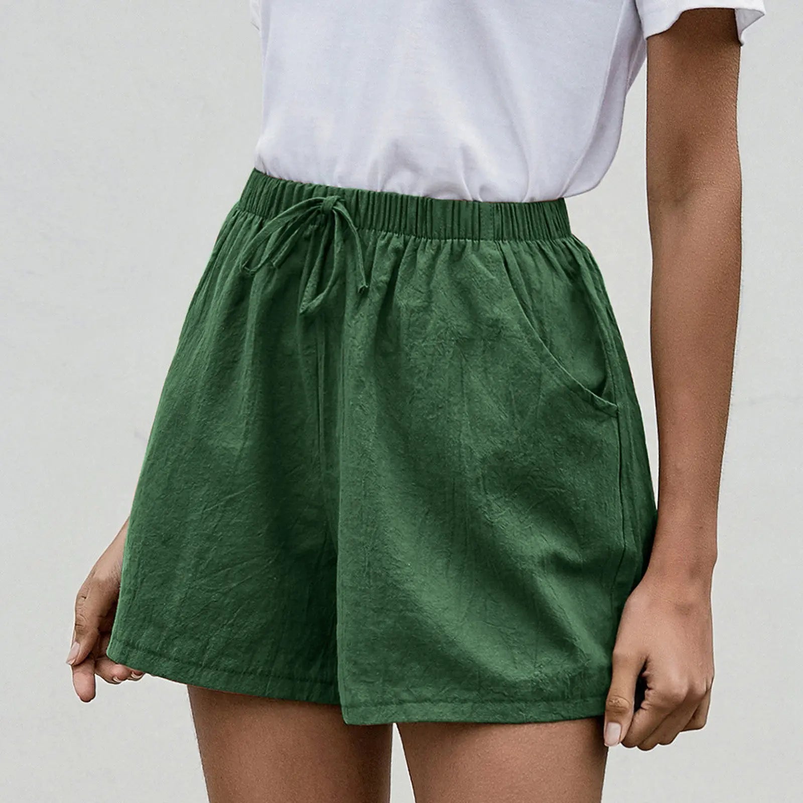 Lucia Linen Bohemian Tailored Shorts – Breathable Relaxed Summer Shorts