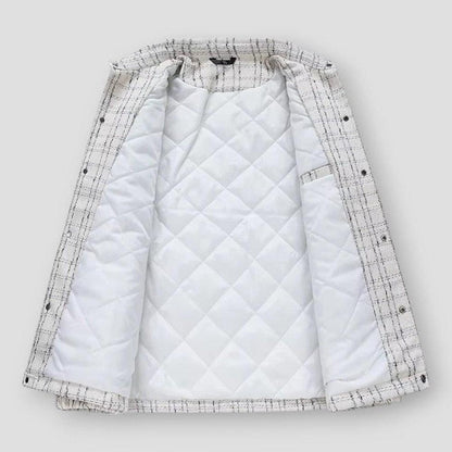 Grayson Check Shirt Men’s Jacket – Quilted Lining with Chest Pockets for Autumn/Winter