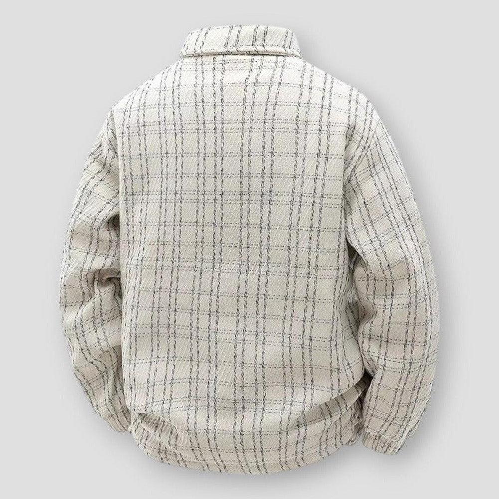 Grayson Check Shirt Men’s Jacket – Quilted Lining with Chest Pockets