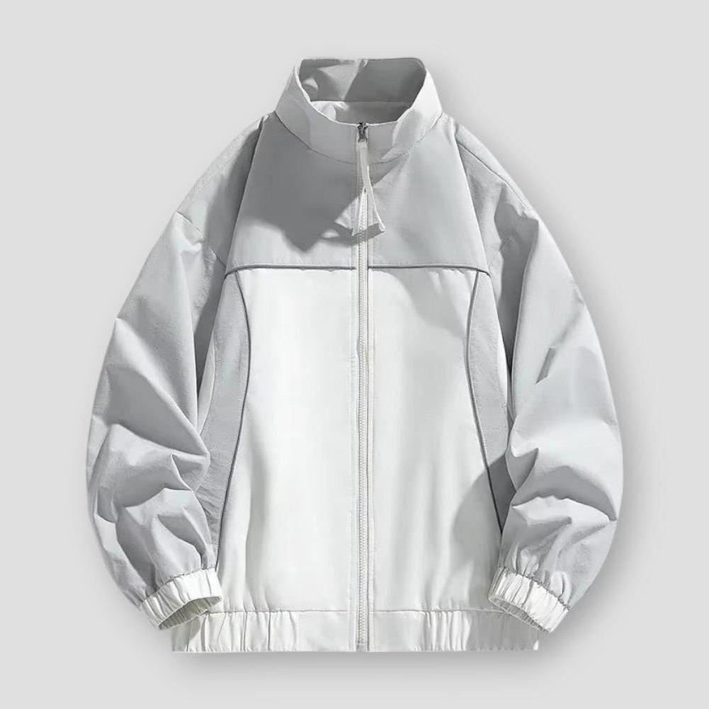 Julian Men’s Lightweight Windbreaker Jacket – Casual Stand Collar Fit