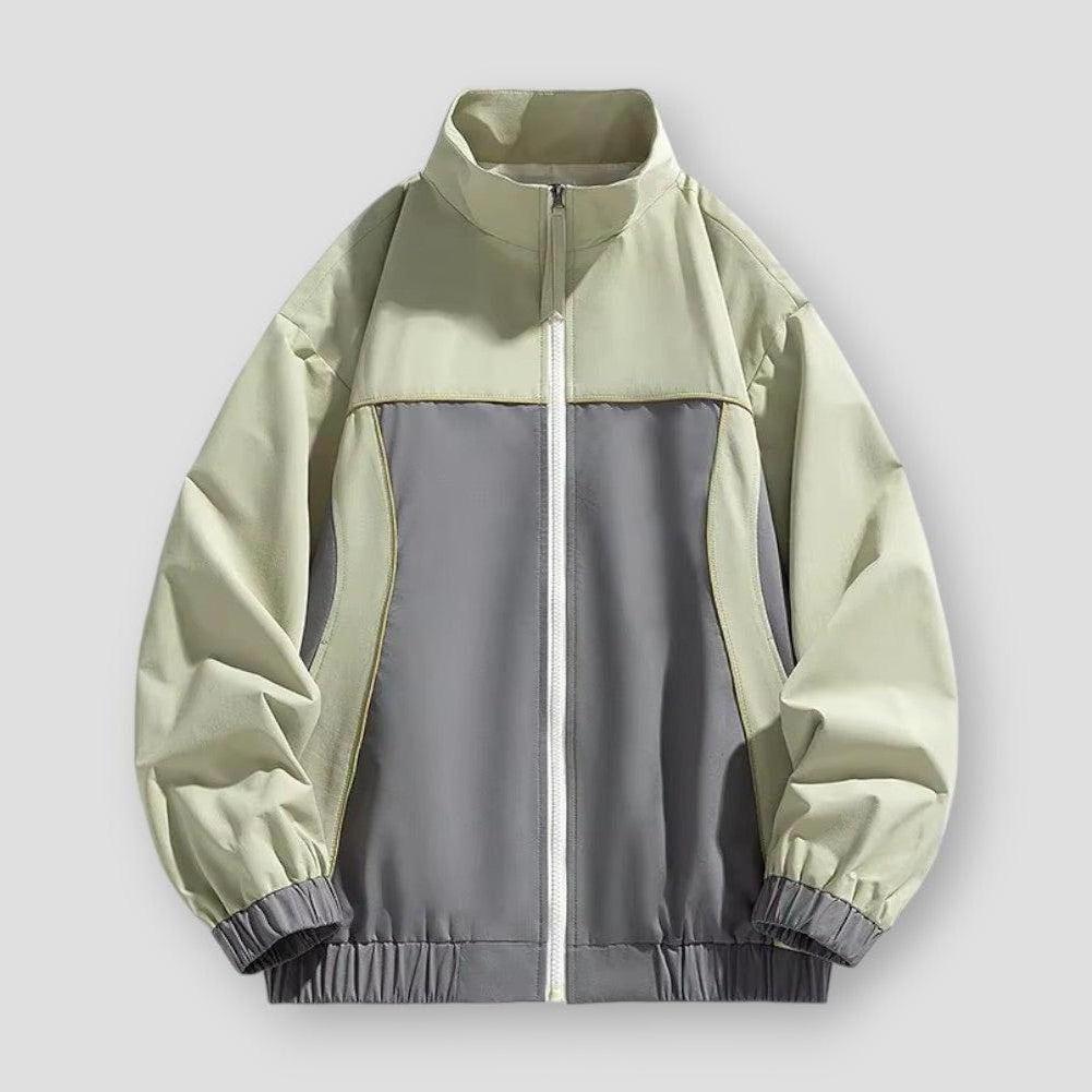 Julian Men’s Lightweight Windbreaker Jacket – Casual Stand Collar Fit