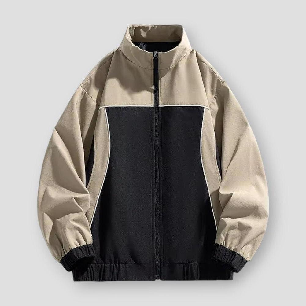 Julian Men’s Lightweight Windbreaker Jacket – Casual Stand Collar Fit