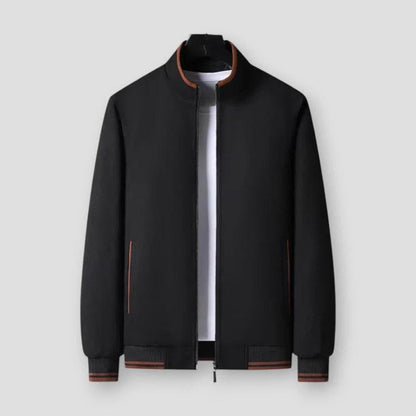 Everett Stand Collar Fleece Jacket – Slim Fit Cotton-Poly Blend for Autumn & Winter
