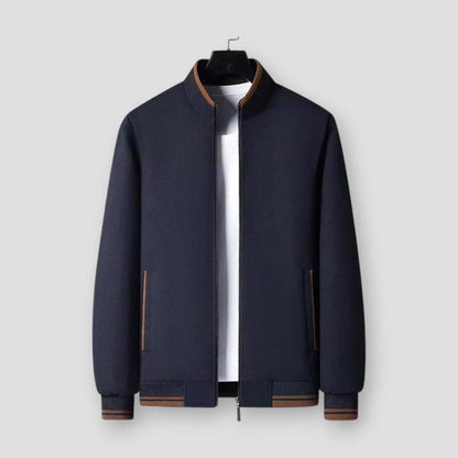 Everett Stand Collar Fleece Jacket – Slim Fit Cotton-Poly Blend for Autumn & Winter