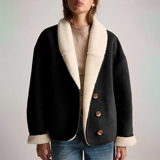 Giorgia Women’s Suede Shearling Jacket – Soft Luxe Outerwear