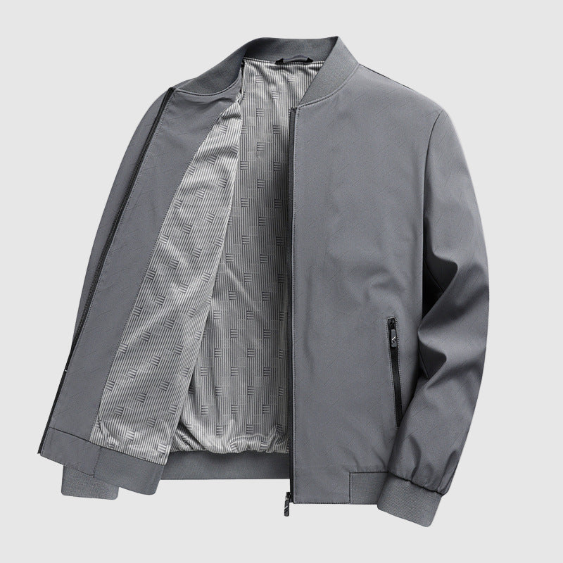 Brooklyn Men’s Bomber Jacket – Matte Woven Shell with Structured Fit